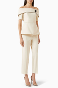 NASS Bead-embellished Top & Pants Set
