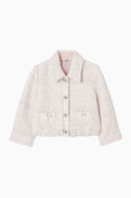 Self-Portrait Lace Bow Jacket in Boucle