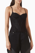 David Koma Bustier Top in Lace