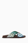 Missoni Viola Sandals in Raschel Zig-zag Lurex