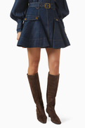 Zimmermann Cargo Mini Skirt in Denim