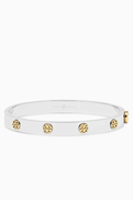 Tory Burch Miller Stud Hinge Bracelet in Gold-tone Brass