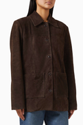 Reformation Veda Lincoln Shirt Jacket in Suede