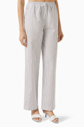Loulou de Saison Cisco Striped Straight-leg Pants