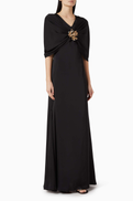 NASS Brooch Maxi Dress