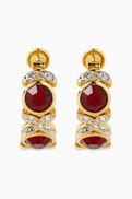 Susan Caplan 1980s Vintage Swarovski Crystal Clip-On Earrings