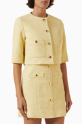 Maje Vytener Crop Jacket in Tweed