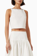 Maje Lipalace Embellished Crop Top