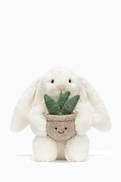 Jellycat Cream Bunny with Plant Toy