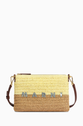 Marni Logo Pochette in Raffia