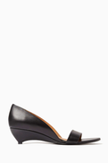 Jil Sander Wedge Sandals in Leather
