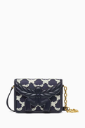 MCM Small Himmel Crossbody Bag in Flocked Leather