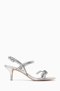 Kate Spade New York Loop 70 Kitten Heels in Metallic Leather