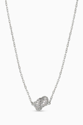 قلادة Kate Spade New York Mini Sailors Knot من النحاس الفضي