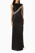 Tracy Studio Embellished-trim Maxi Dress