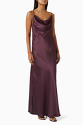 PINKO Farro Maxi Dress in Satin