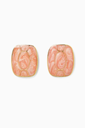 Susan Caplan 1990s Vintage Rectangular Earrings