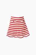 Self-Portrait Stripe Knitted Skirt