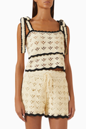 Zimmermann Aster Crochet Tie Cami Top