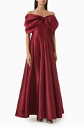 NASS Oversized Bow Gown in Mikado