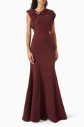 NASS Metal Hardware Draped Gown