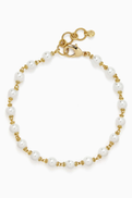 Mon Reve Daphne Pearl Chain Necklace in Gold-plated Brass
