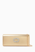 NASS Alicia Clutch Bag in Metallic Leather