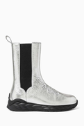 MCM Skywander Ankle Boots in Metallic Leather
