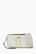 MARC JACOBS Small Snapshot Camera Crossbody Bag in Metallic Leather