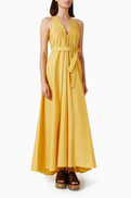 Brunello Cucinelli Belted Dress in Techno-cotton