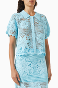 Simkhai Macks Crochet Camp Shirt