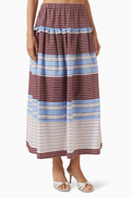SANDRO Dolores Striped Skirt