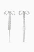 Self-Portrait Double Crystal Bow Earrings