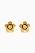 MARC JACOBS The Daisy Stud Earrings in Gold-plated Brass
