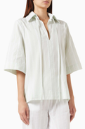 Loulou de Saison Sofi Drawstring Shirt in Cotton