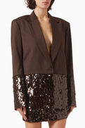 BLSSD Haley Oversized Sequin-embellished Blazer