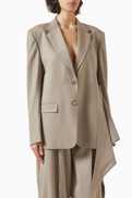 BLSSD Deep Slit Scarf Blazer