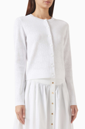 Tory Burch Pointelle Buttoned Cardigan in Knit