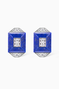 Samra Layl Stud Earrings in 18kt White Gold