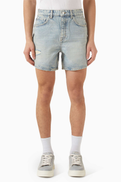 Represent Busy Doing Nothing Shorts in Denim
