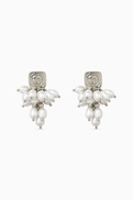 Luv Aj The Seychelles Pearl Drop Earrings in Rhodium-plated Silver