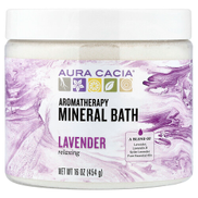 Aura Cacia, Aromatherapy Mineral Bath, Lavender, 16 oz 454 g