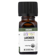 Aura Cacia, Pure Essential Oil, Organic Lavender, 0.25 fl oz 7.4 ml