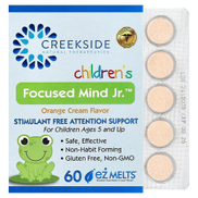 Creekside Natural Therapeutics, Children's Focused Mind Jr. , Orange Cream, 60 EZ-Melt Tablets