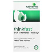 Futurebiotics, ThinkFast , Brain Performance + Memory, 60 Vegetarian Capsules