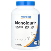 Nutricost, Monolaurin, 240 Capsules 500 mg per Capsule