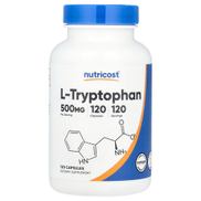 Nutricost, L-Tryptophan, 500 mg, 120 Capsules