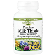 Natural Factors, Herbal Factors , Premium Milk Thistle, 160 mg, 60 Vegetarian Capsules