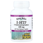 Natural Factors, Stress-Relax , 5-HTP, 100 mg, 60 Time Release Caplets