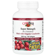 Natural Factors, CranRich، قوة فائقة، 500 مجم، 90 كبسولة هلامية